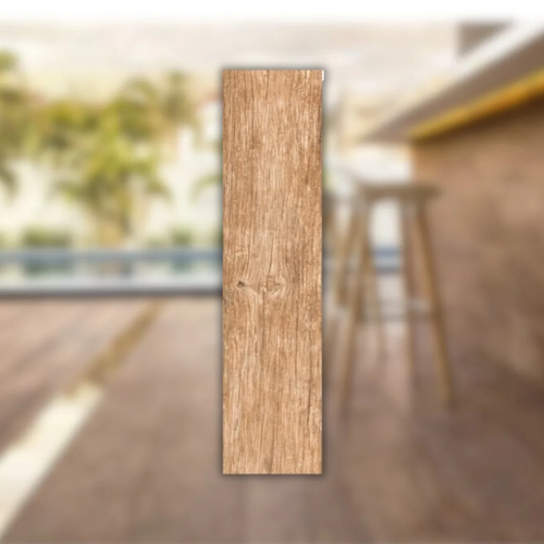 Porcelanato Amadeirado Externo 24,5x100 Villagres Castano Peppe RET "A"