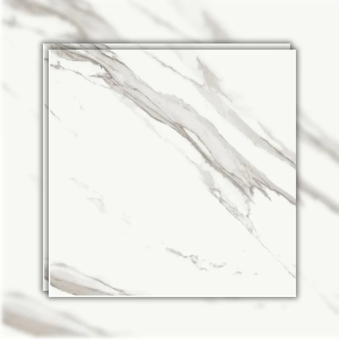 Porcelanato Branco Polido Marmorizado 120x120 Roca Calacata Light MC RET "A"