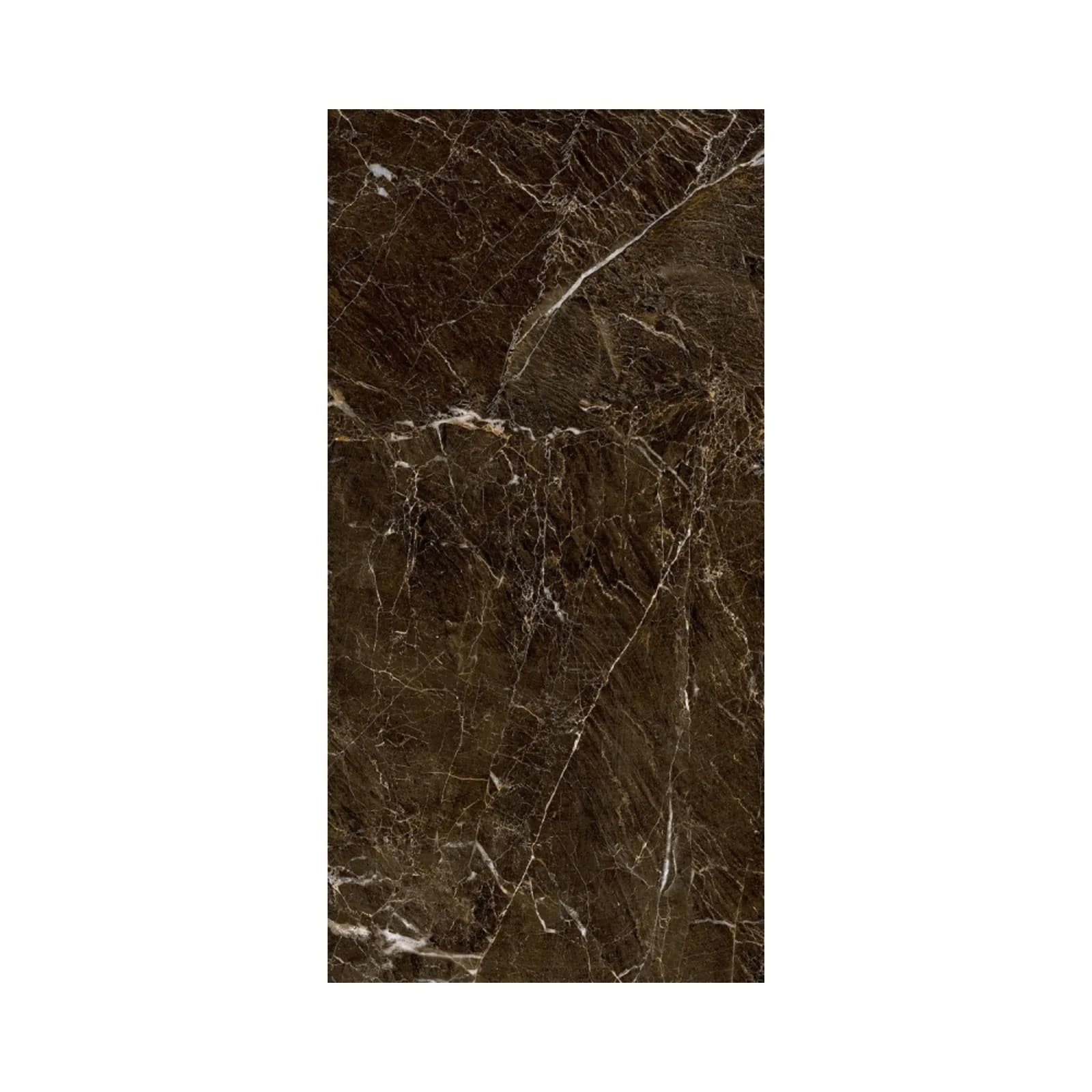 Porcelanato Marrom Marmorizado Polido 62x121 Damme Elegant Brown RET "A"