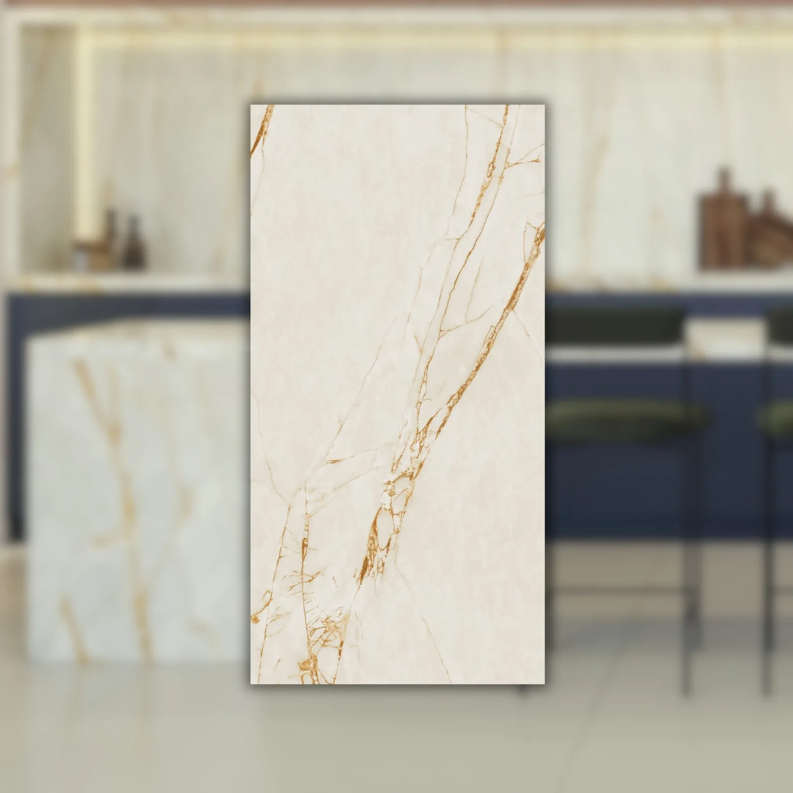Porcelanato Marmorizado Branco Natural 60x120 Ceusa Golden Fantasy WH RET "A"
