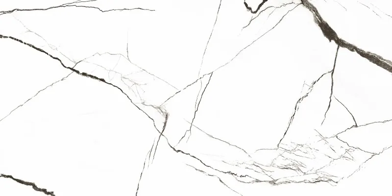 Porcelanato Marmorizado Preto Damme Calacata 61x120 Black Polido