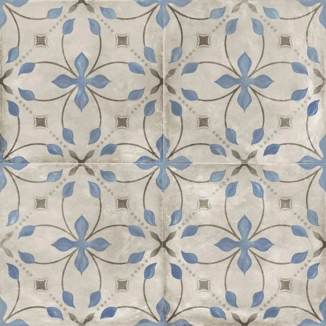 Porcelanato Azul Mate 20x20 Decortiles Palau Corsario RET "A"