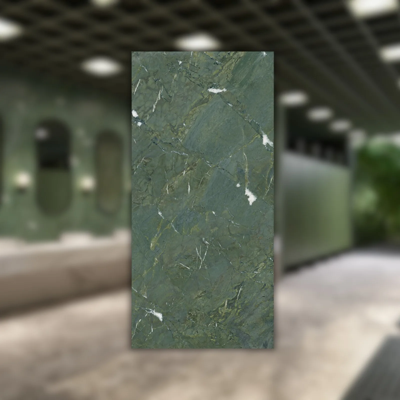 Porcelanato Verde Mate 120x250 Roca Mystic Green Lm RET "A"
