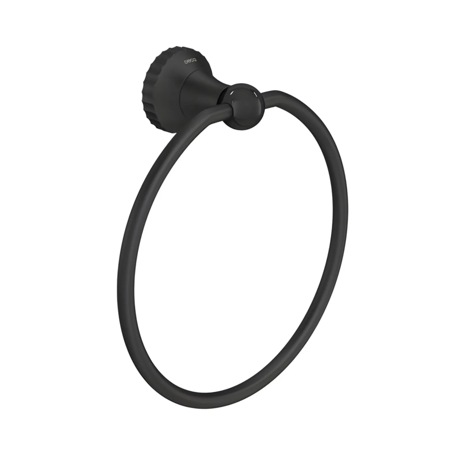 Porta Toalhas de Rosto Argola Black Matte Deca Pérola