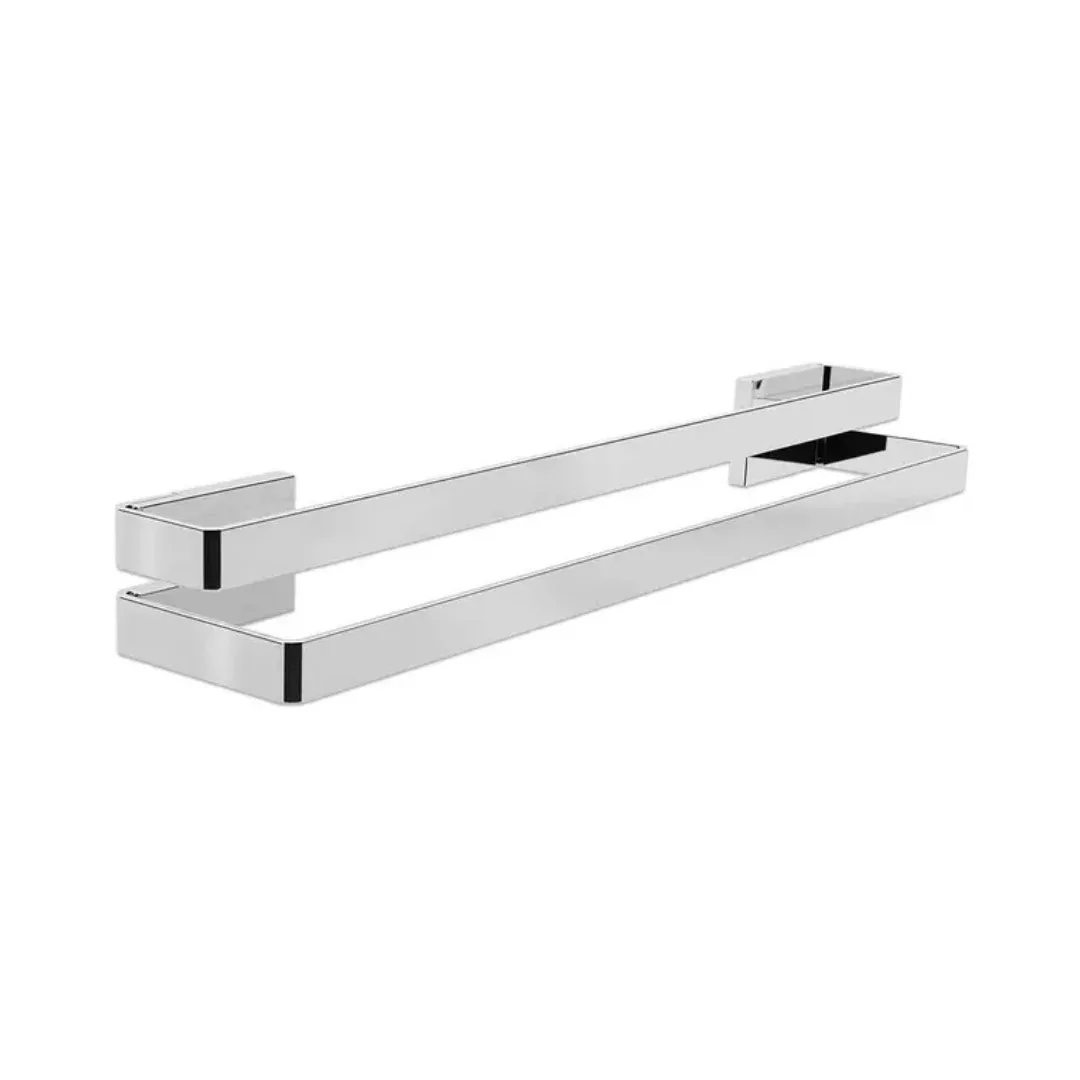Porta Toalhas Duplo 70cm Cromado Polido Zen Spirit