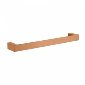 Porta Toalhas Barra Rosé Gold 30cm Kromma Quadratta