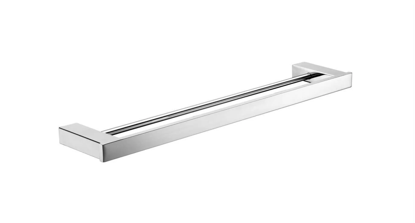 Porta Toalhas Cromado Barra Dupla Lexxa Bagno Lx7722