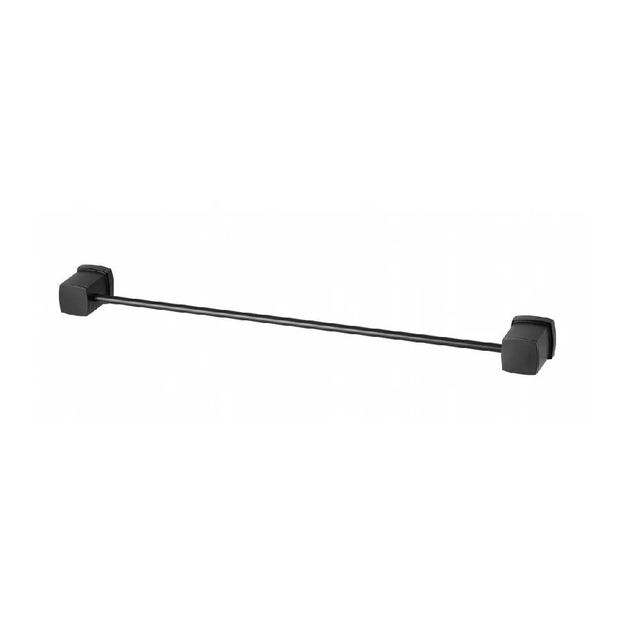 Porta Toalhas Barra Média Preto Matte Meber Block C38