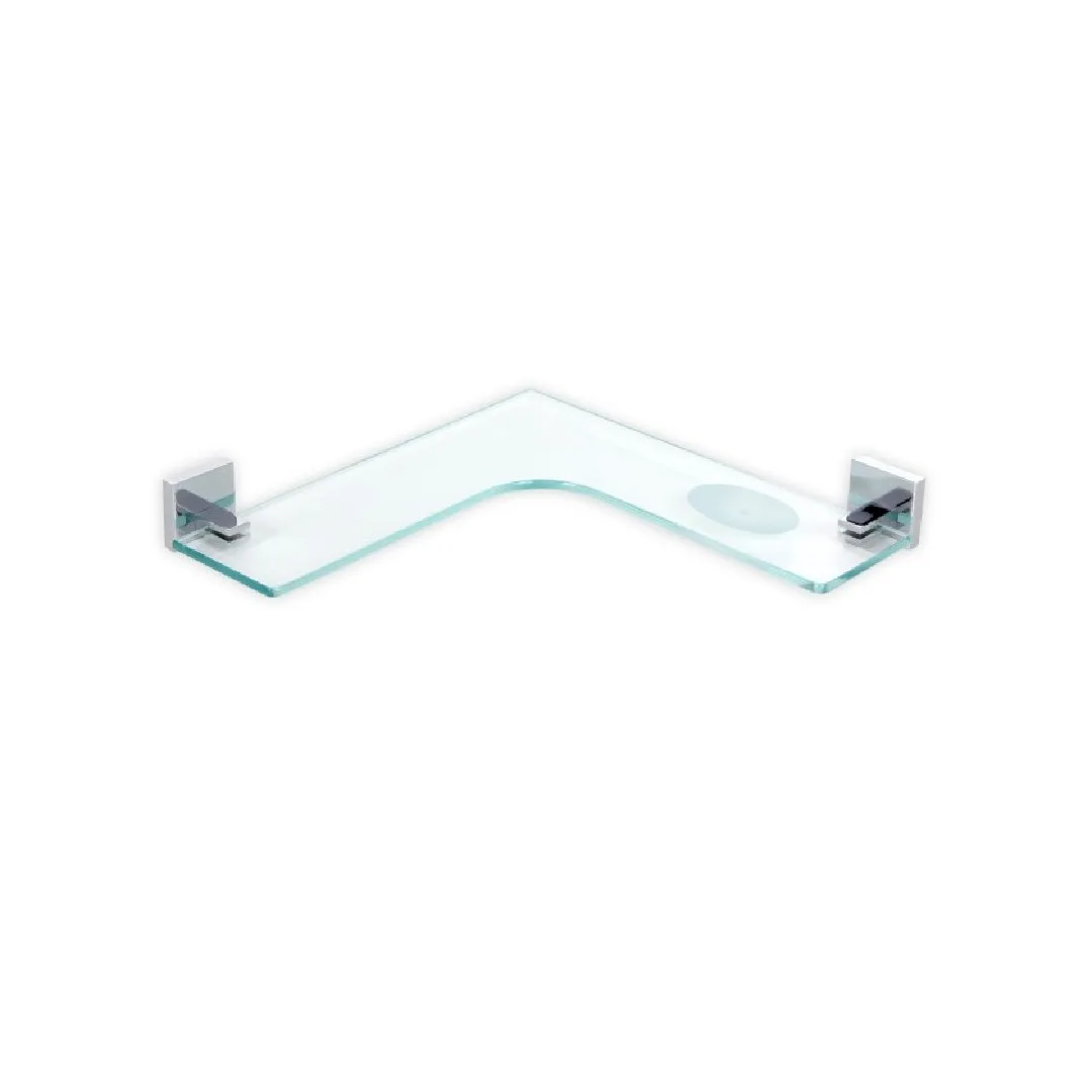 Prateleira Luxban Elegance Cromado 404 Canto com Saboneteira