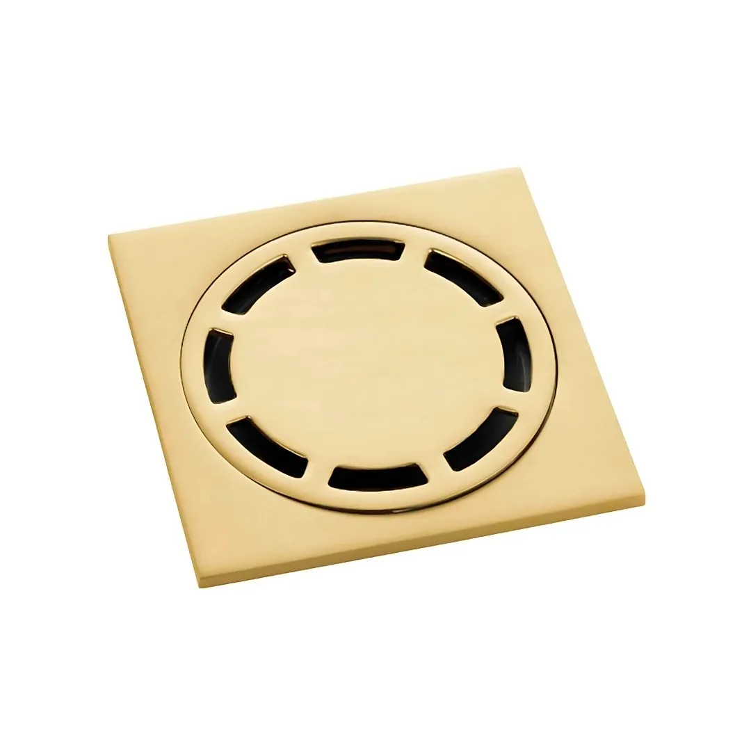 Ralo Doka Com Válvula De Fechamento 15cm Brushed Gold