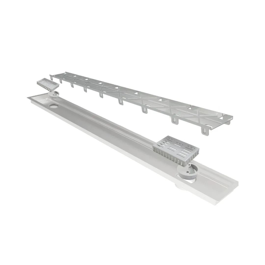 Ralo Linear Inox Tampa Oculta 2 Saídas 1,30m Multimaster