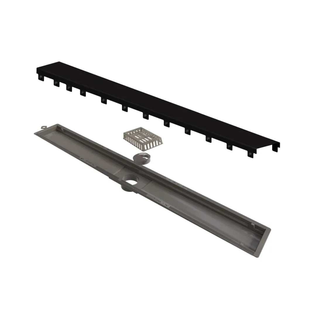 Ralo Tampa Black Matte Inox 75 cm Linear Versatille