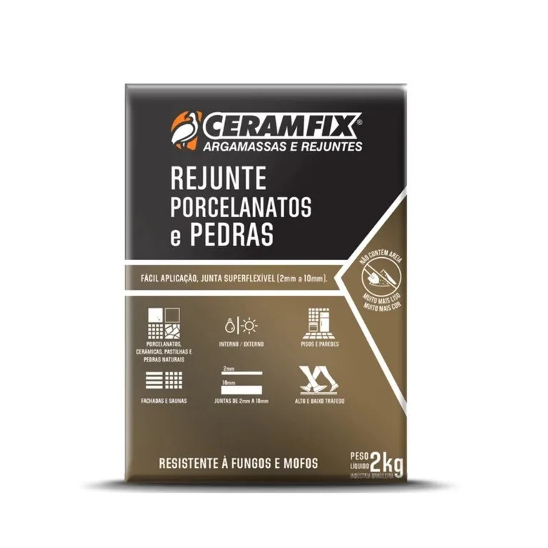 Rejunte Ceramfix Super Flex Porcelanatos/Pedras 2 Kg Branco