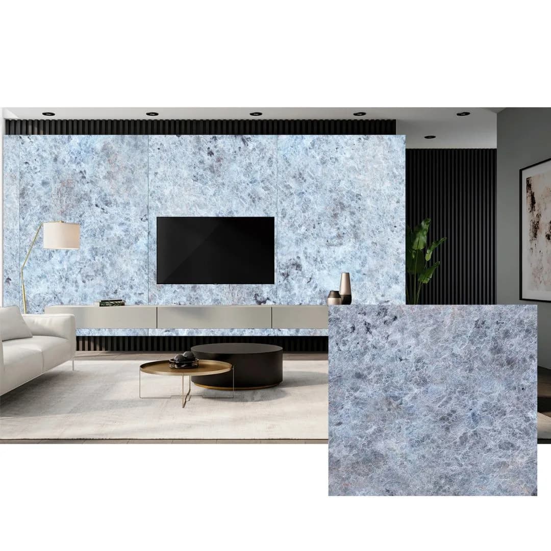 Revestimento Vidro Corstone 100x100 Opal Blue translúcido