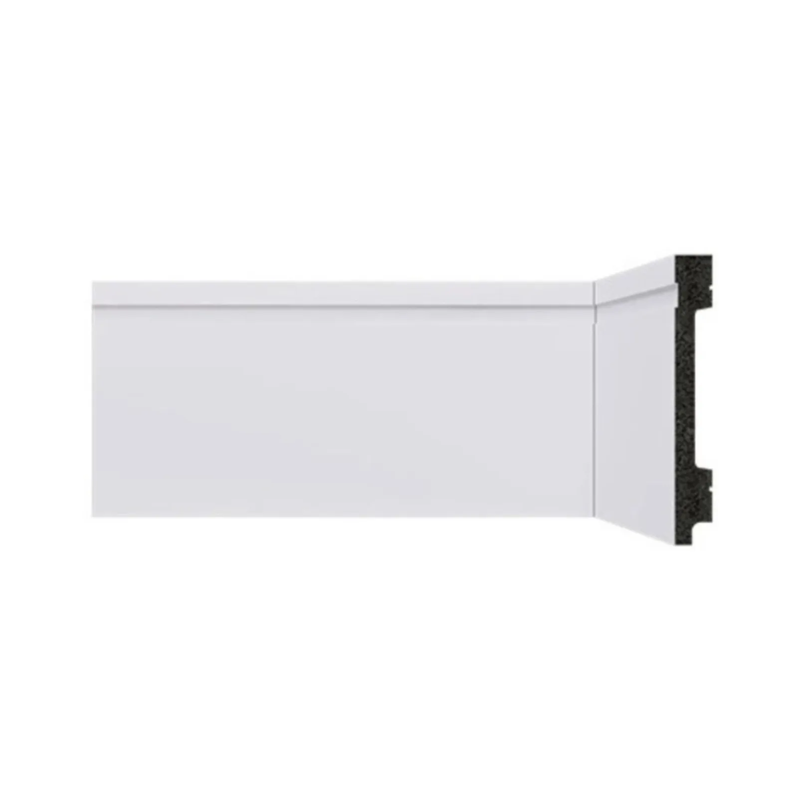 Rodapé Branco Poliestireno Frisado 10cm Barra Com 2,40ml Santa Luzia Bellitas