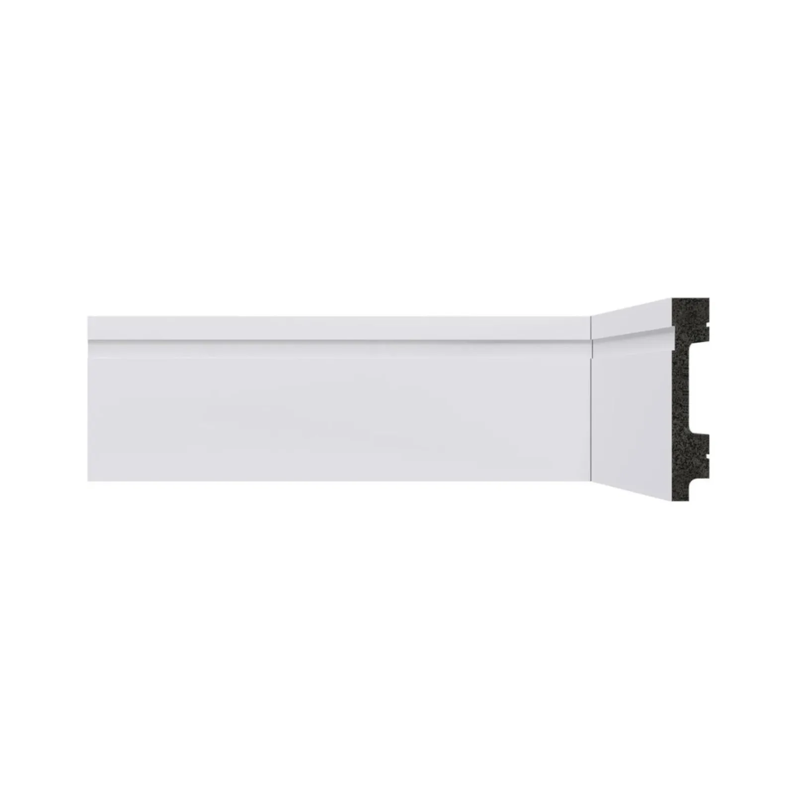 Rodapé Branco Poliestireno Frisado 7cm Barra Com 2,40ml Santa Luzia Bellitas B74