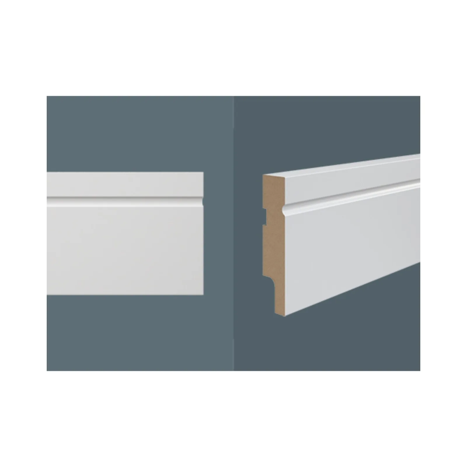 Rodape Madeira Durafloor Easy Y01-8cm Branco