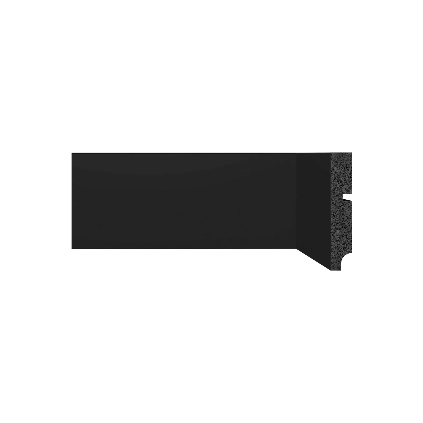 Rodapé Poliestireno Santa Luzia 10cm 3547 Barra com 2,40ml Preto