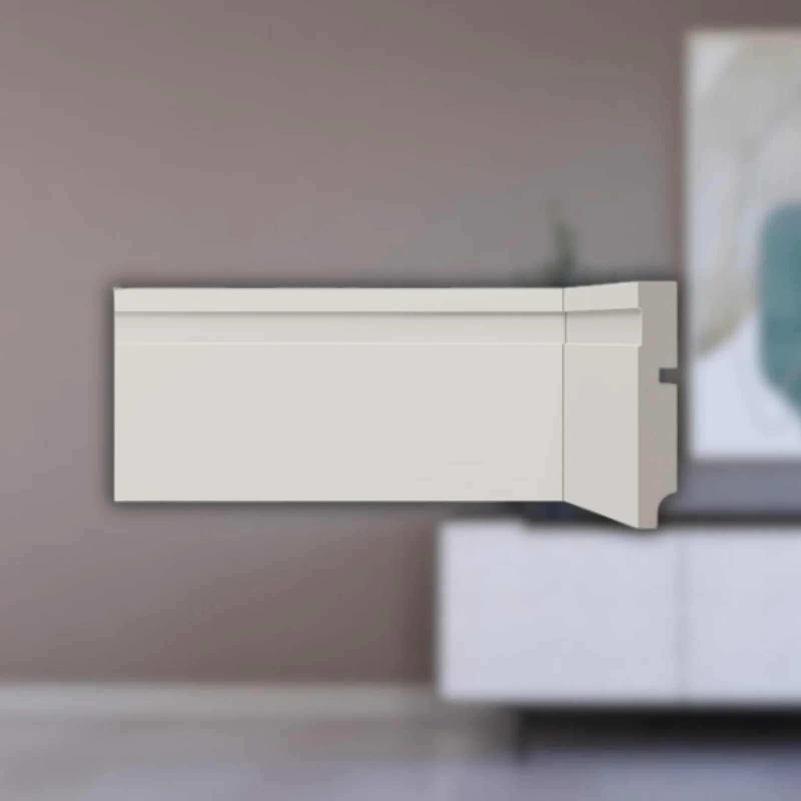 Rodapé Poliestireno Santa Luzia 10cm 457 Barra com 2,4ml Fendi