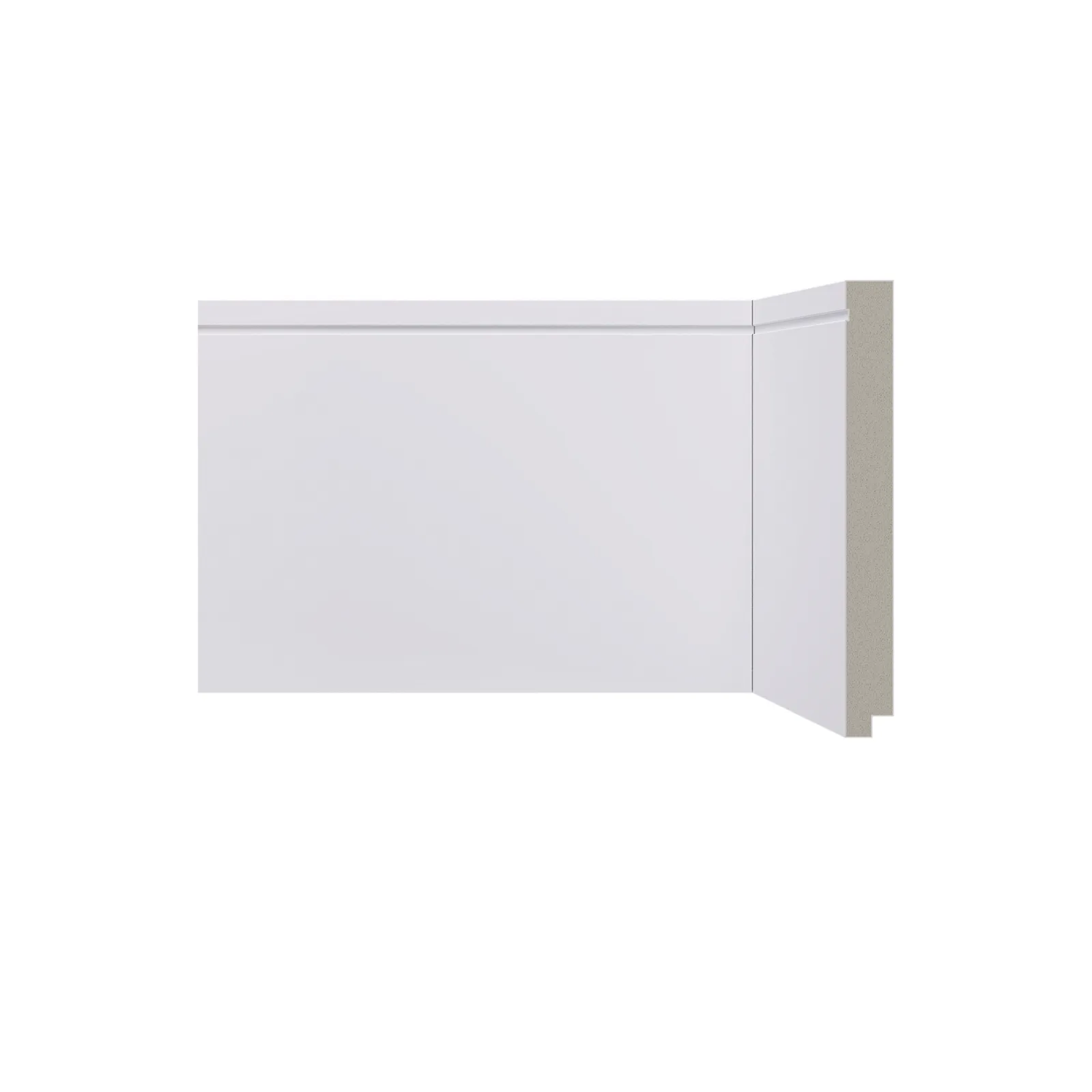 Rodapé Poliestireno Santa Luzia 15cm 518 Barra 2,40ml Branco