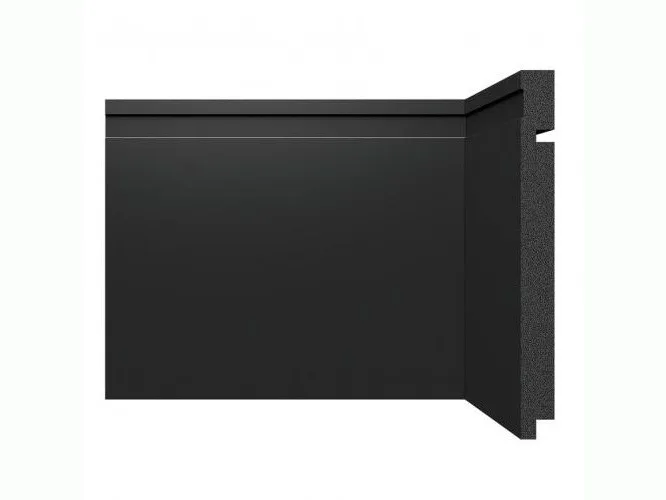 Rodapé Poliestireno Santa Luzia 20cm 3505 Preto