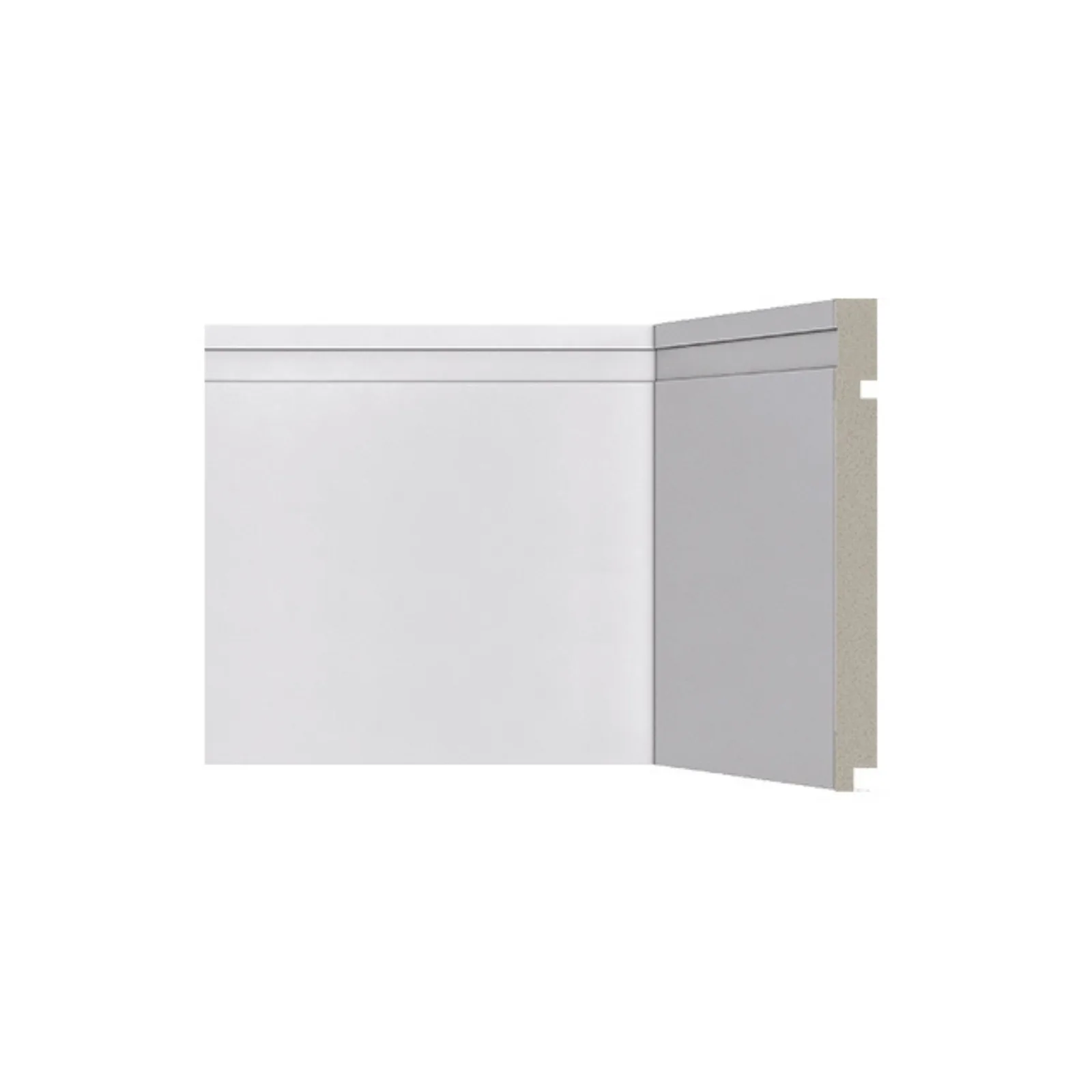 Rodapé Poliestireno Santa Luzia 20cm 505 Barra 2,40ml Branco