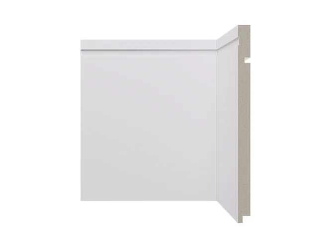 Rodapé Poliestireno Santa Luzia 25cm 546 Barra com 2,40ml Branco