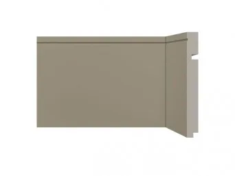 Rodapé Poliestireno Santa Luzia Colorido 15cm 518 Barra com 2,40ml Cinza Titanium