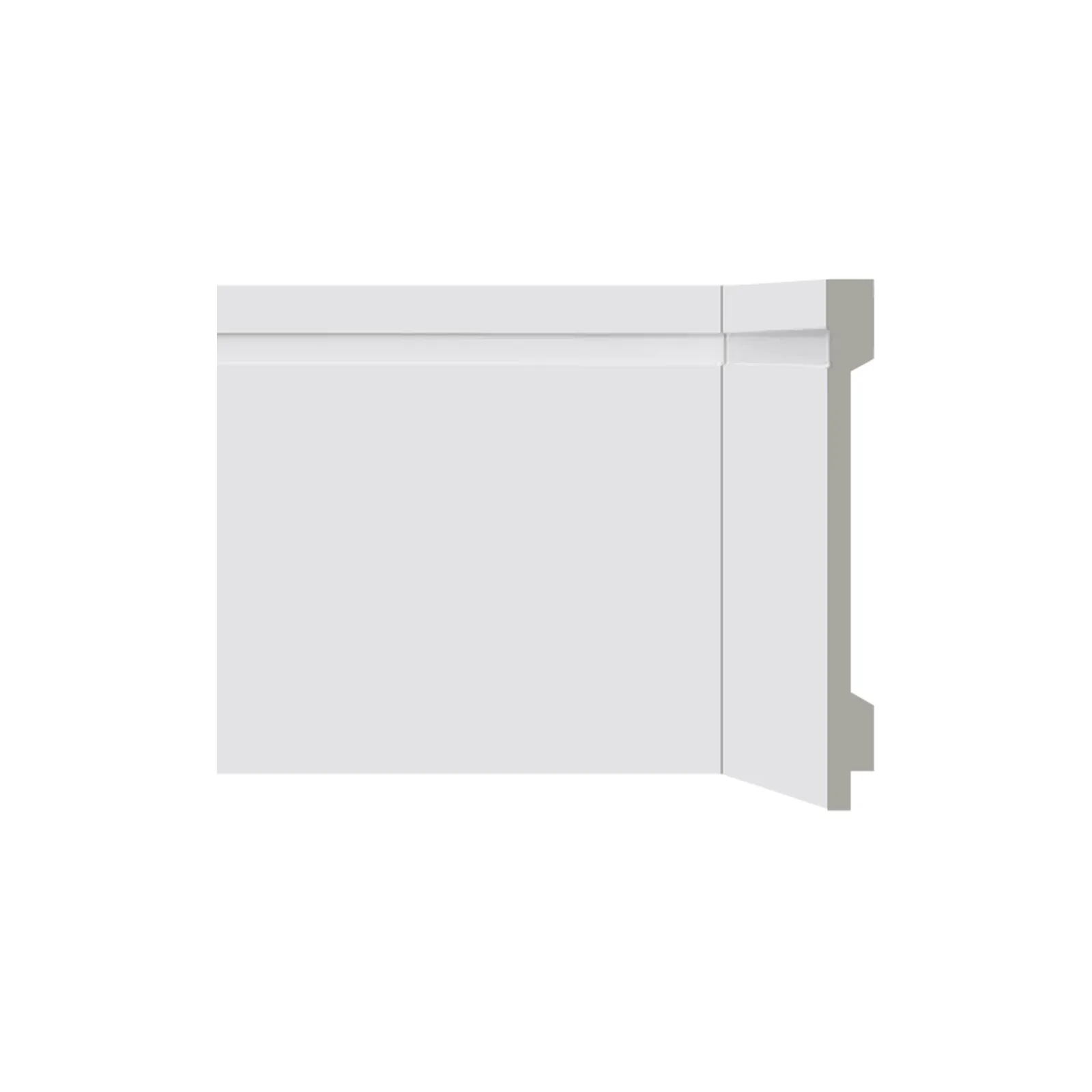 Rodapé Santa Luzia Lev-152 15cm Barra com 2,40m Branco