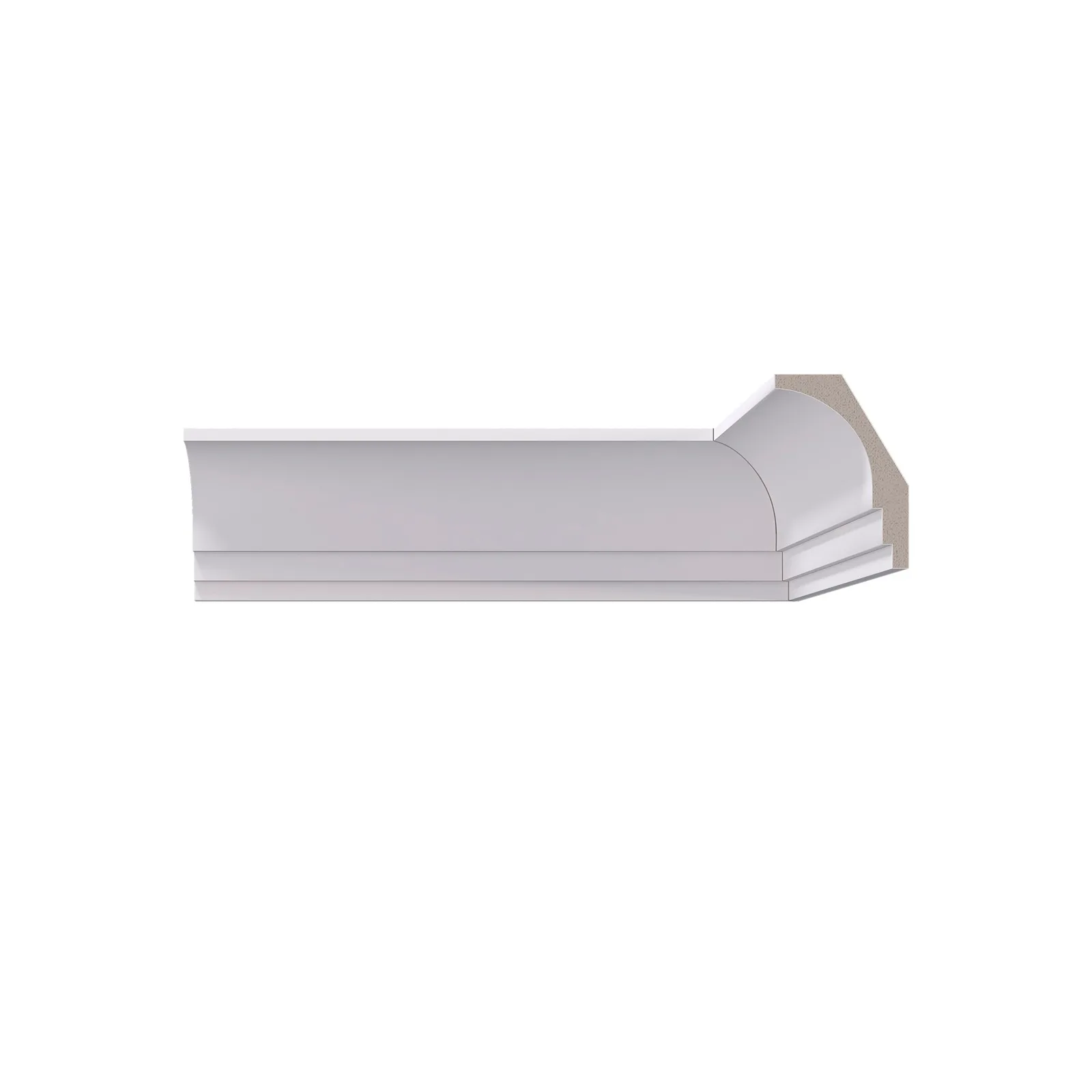 Rodateto Santa Luzia Poliestireno 6,5cm 545 Barra com 2,4m Branco