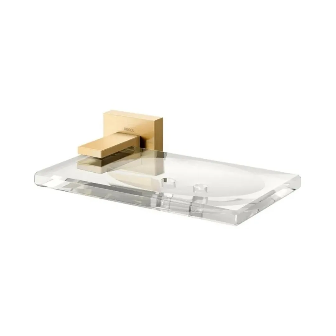 Saboneteira de Parede Docol Flat Ouro Escovado