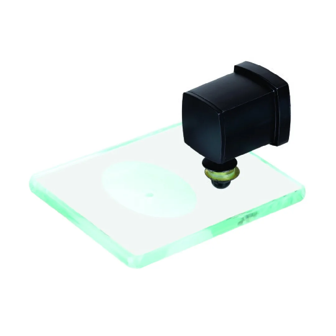 Saboneteira de parede Meber Block Vidro Preto Matte
