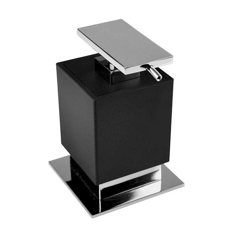 Saboneteira de bancada Zen One Collection Cromado e Preto