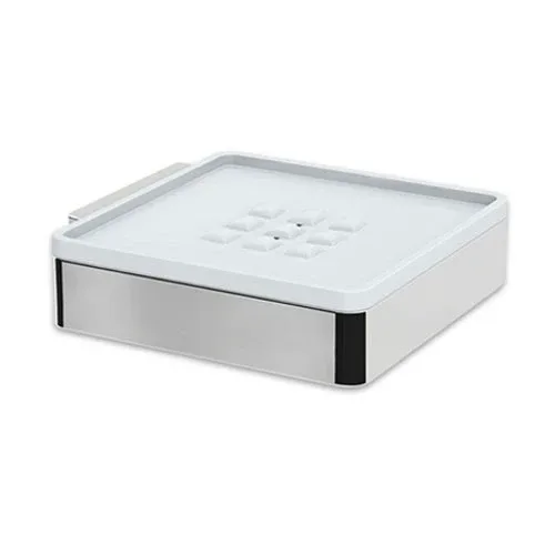 Saboneteira de parede Zen Spirit Cromado/Branco Fixa