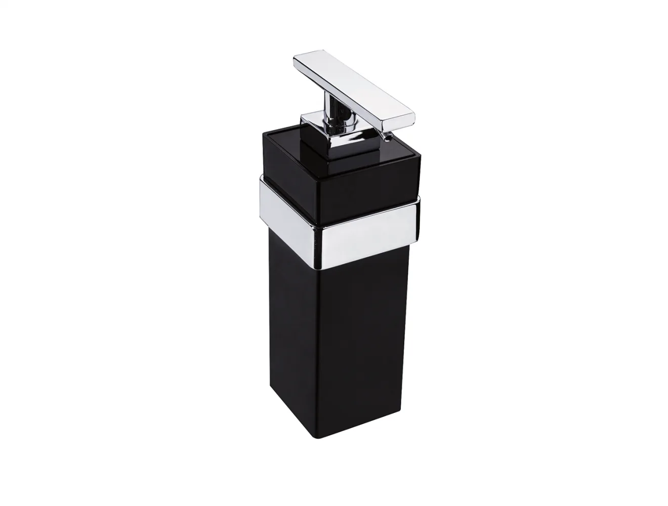 Saboneteira de parede Zen Spirit Cromado/Preto Fixa Liquida