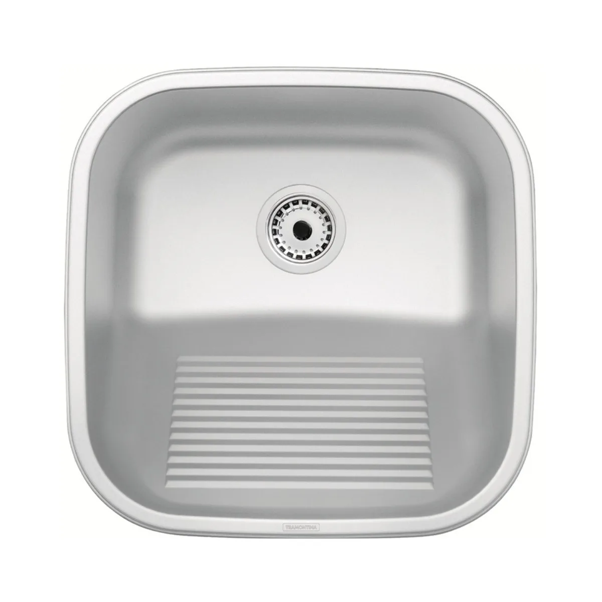 Tanque de Encaixe Quadrado 40x40cm Inox Escovado Tramontina Hera Compact