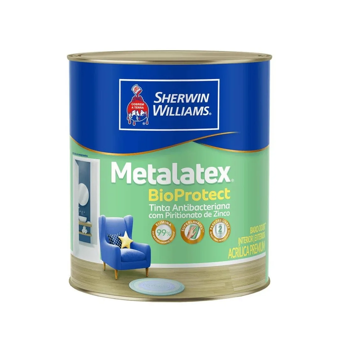 Tinta Acrílica Premium Metalatex Bioprotect Branco 16L Sherwin Williams