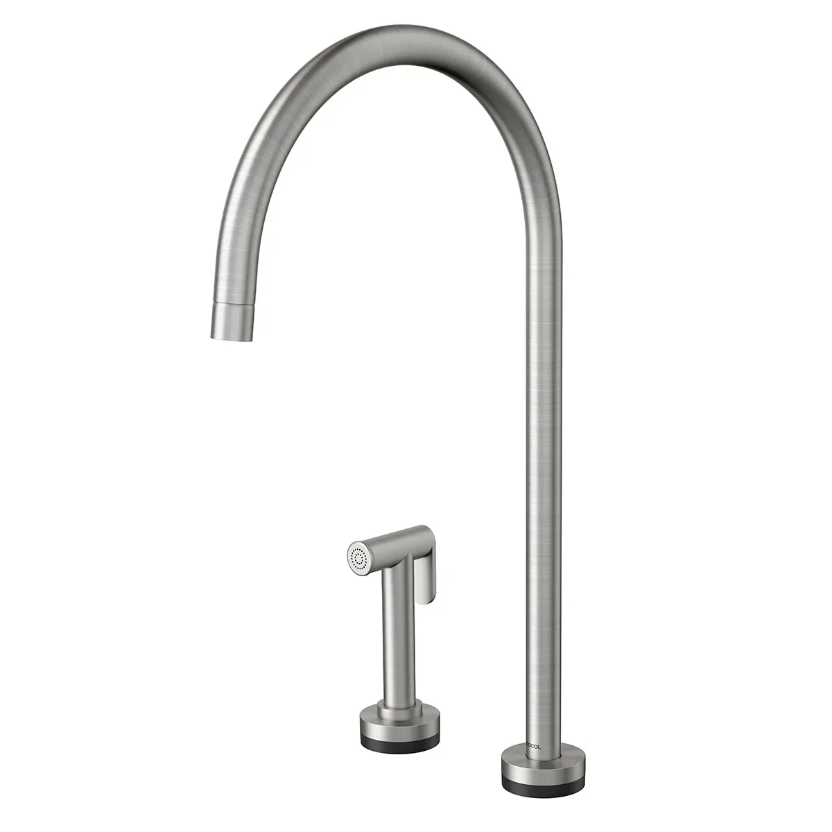 Torneira com Ducha Lateral Presence de Bancada para Cozinha Inox escovado Docol Mix&Match