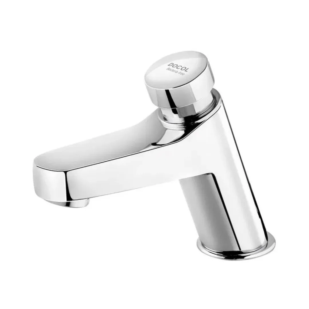 Torneira de Bancada com Regulador de Tempo para Banheiro Cromada Docol Pressmatic Join